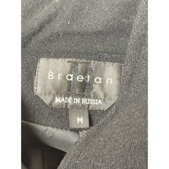 Braetan Women’s Sz M Wool Outdoor Hooded Coat Black Long Sleeve Lined - Picture 4 of 5